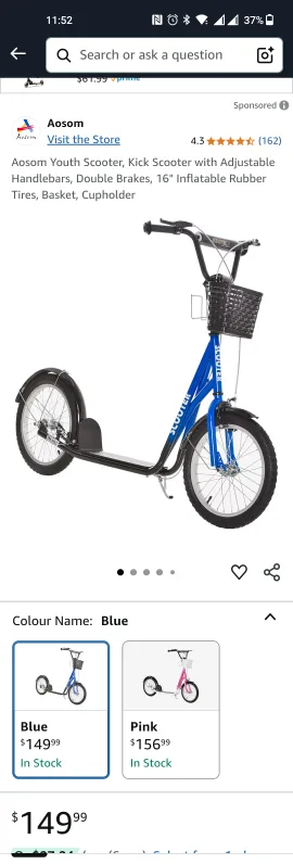 Aosom Youth Kick Scooter - 70% off thumbnail