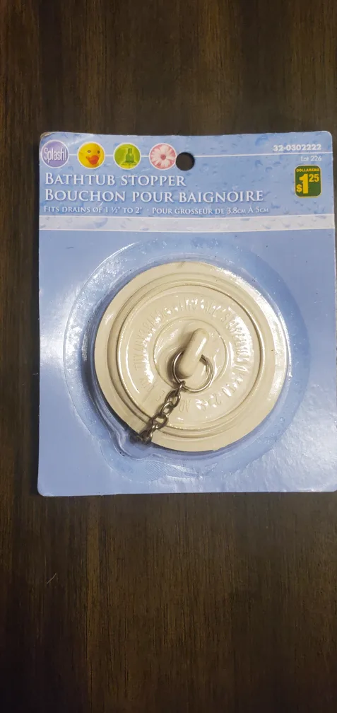 #freecycle Dollarama Bathtub Stopper - New in Package thumbnail