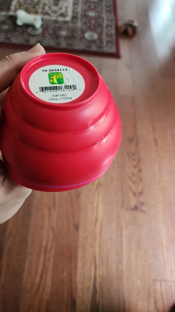 Red Plastic Bowls X6 image indicator(3)