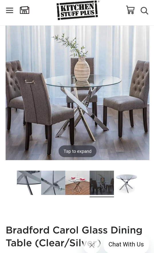 Modern Glass Dining Table with Chairs