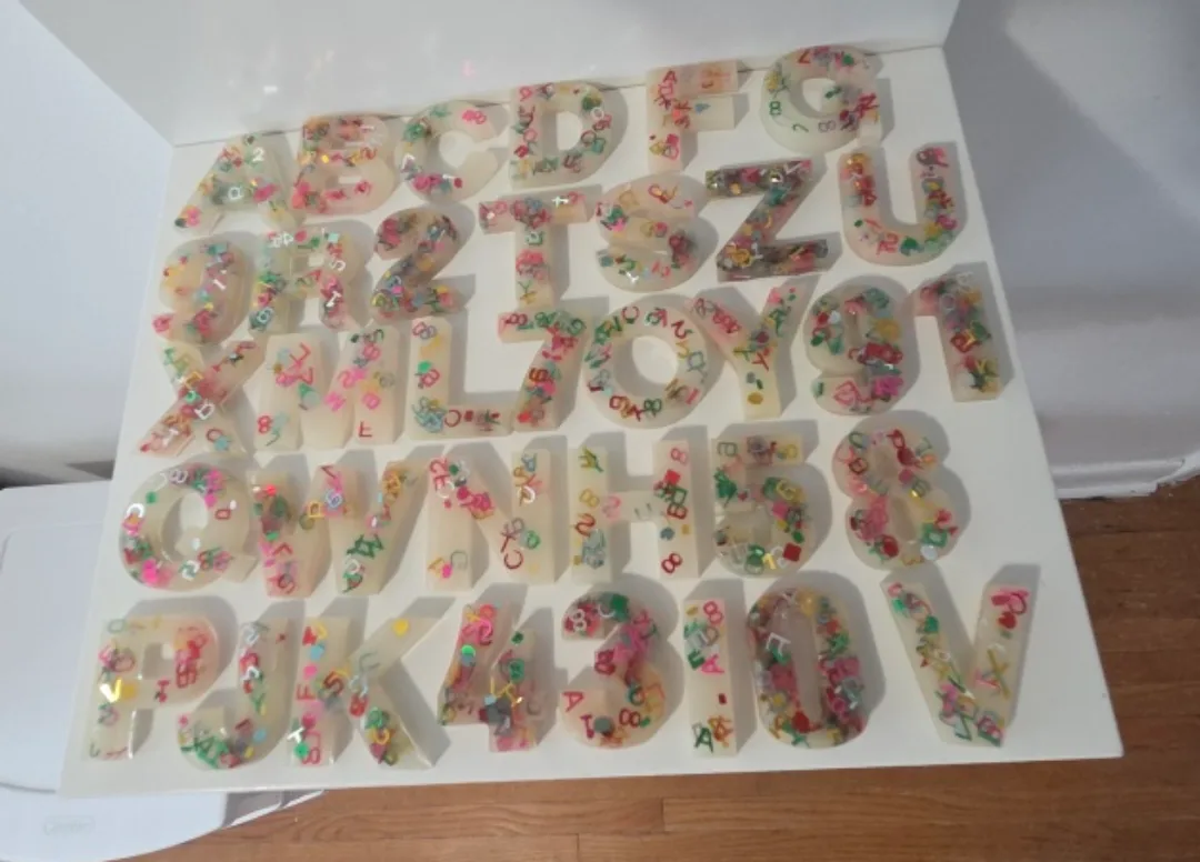 Resin Numbers & Letters #freecycle thumbnail