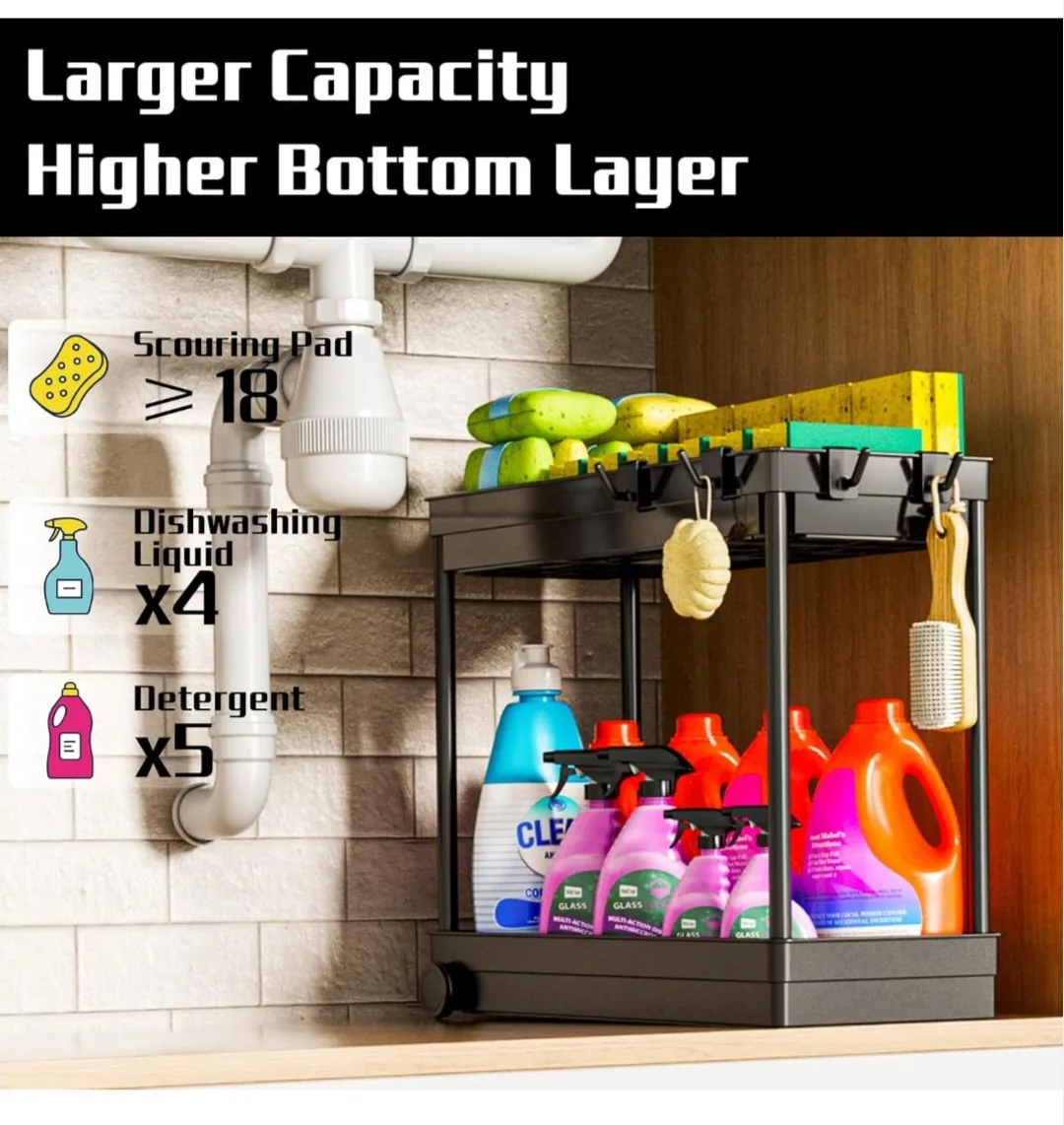 New Two Tier Under Sink Organizer image indicator(7)