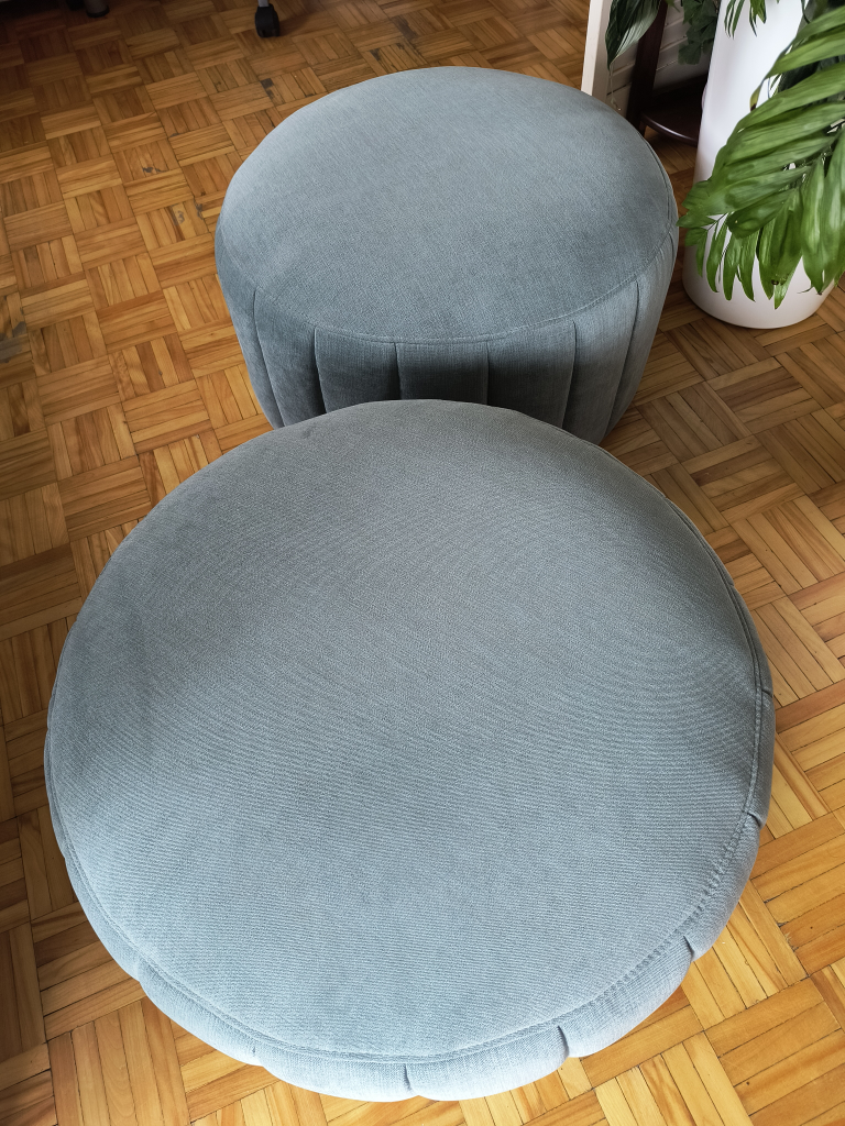 2 JYSK Pouffes DARUP velvet mint - photo 3