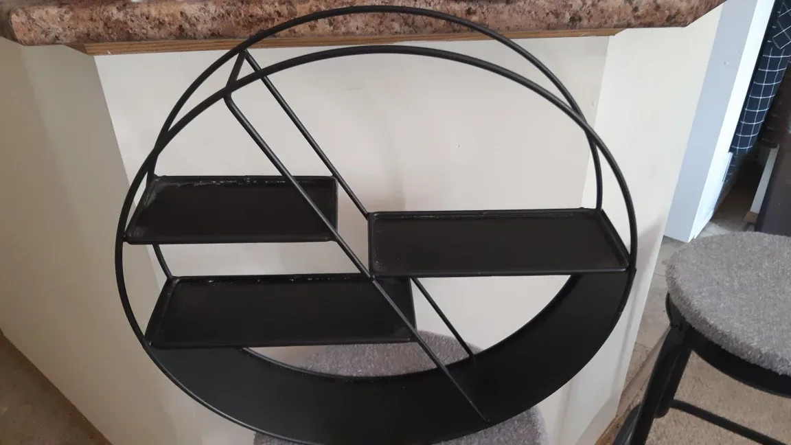 Black Round Metal Shelf thumbnail