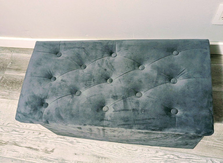 Tufted Storage Ottoman (Dark Grey) - photo 3
