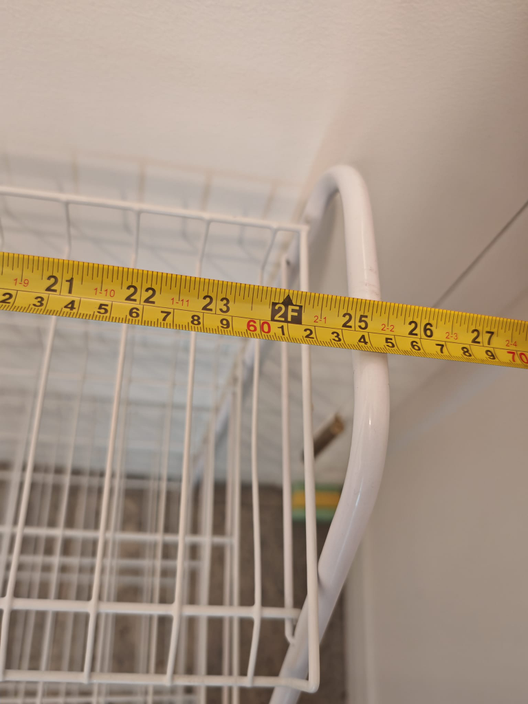 White Wire Shoe Rack - 27" Wide #freecycle - photo 2