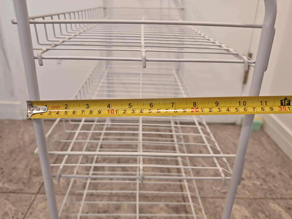 White Wire Shoe Rack - 27" Wide #freecycle - photo 3