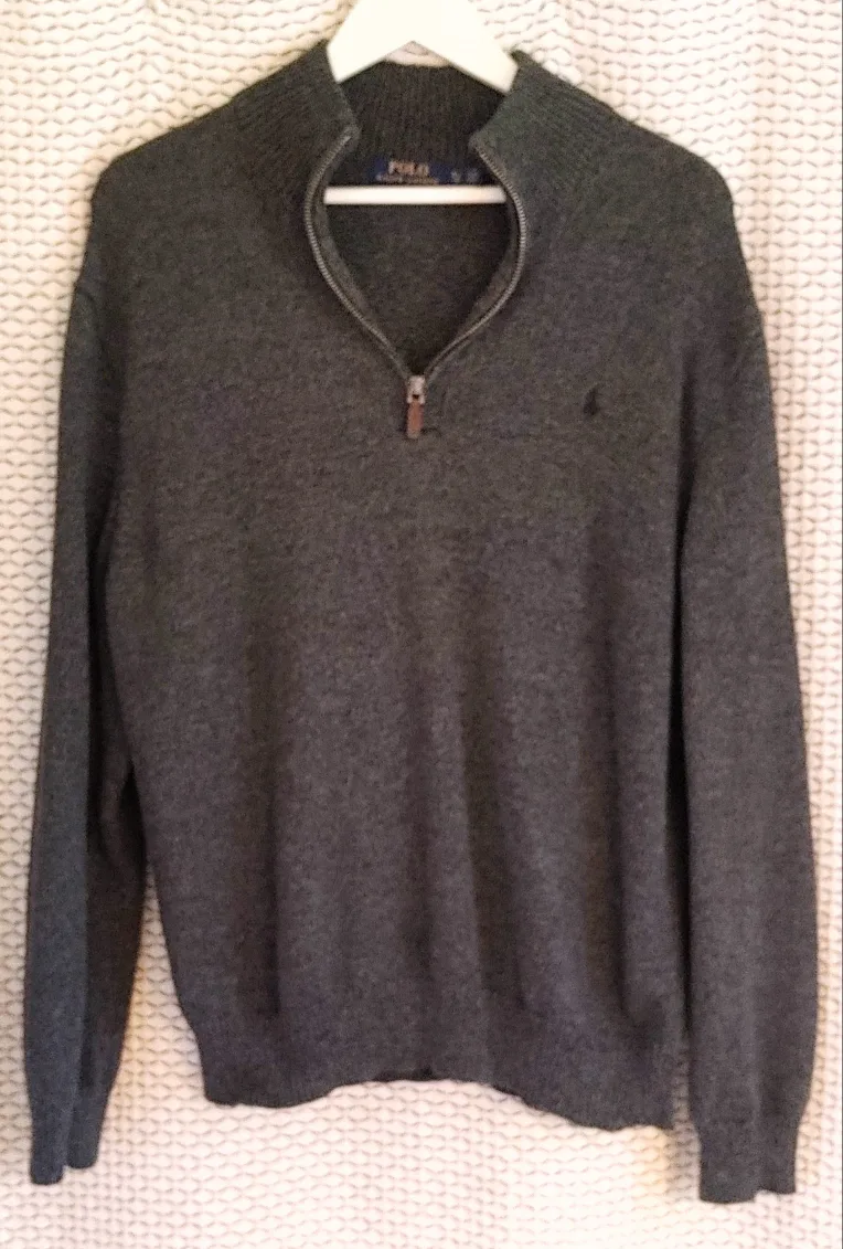 Polo Ralph Lauren Grey 1/4 Zip Sweater thumbnail