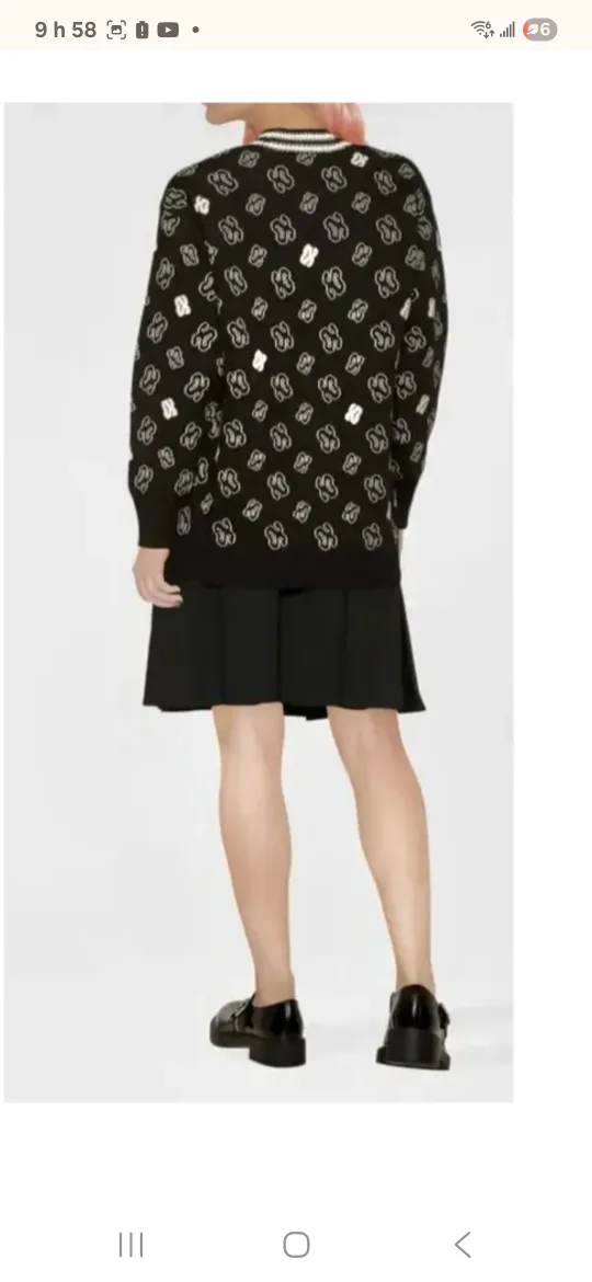 Sandro Black Patterned Cardigan image indicator(2)