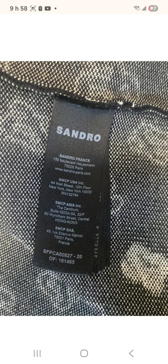 Sandro Black Patterned Cardigan image indicator(4)