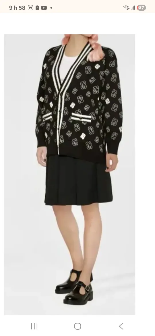Sandro Black Patterned Cardigan image indicator(6)