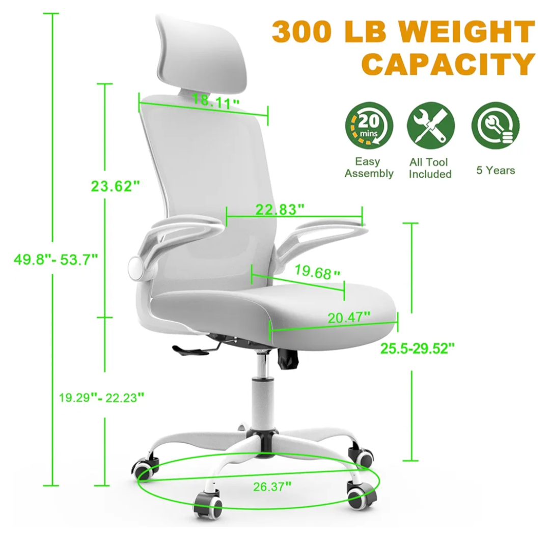White Ergonomic Office Chair - photo 4