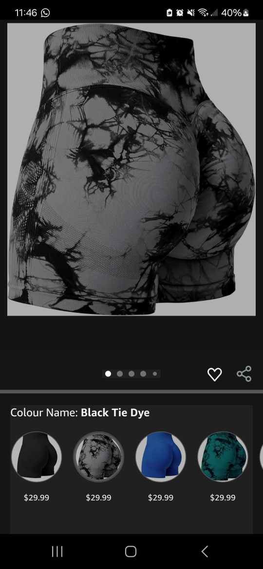YEOREO SoftHue Black Tie Dye Workout Shorts - photo 4