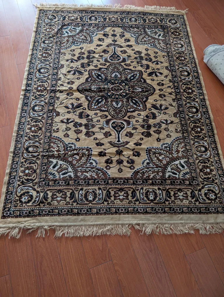 Vintage Beige and Brown Area Rug thumbnail