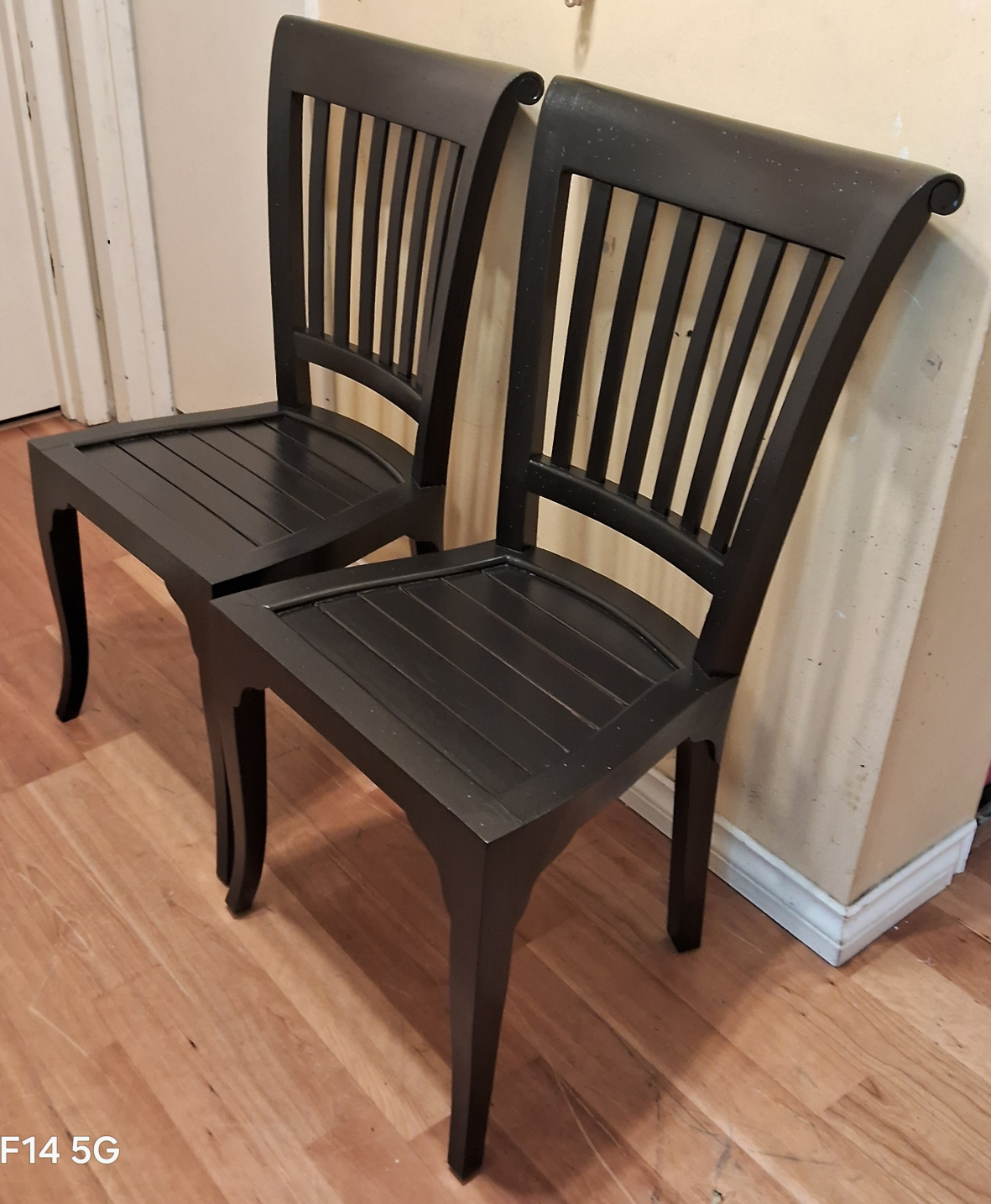 2 Solid Hard Wood Chairs(pick up today) - photo 3
