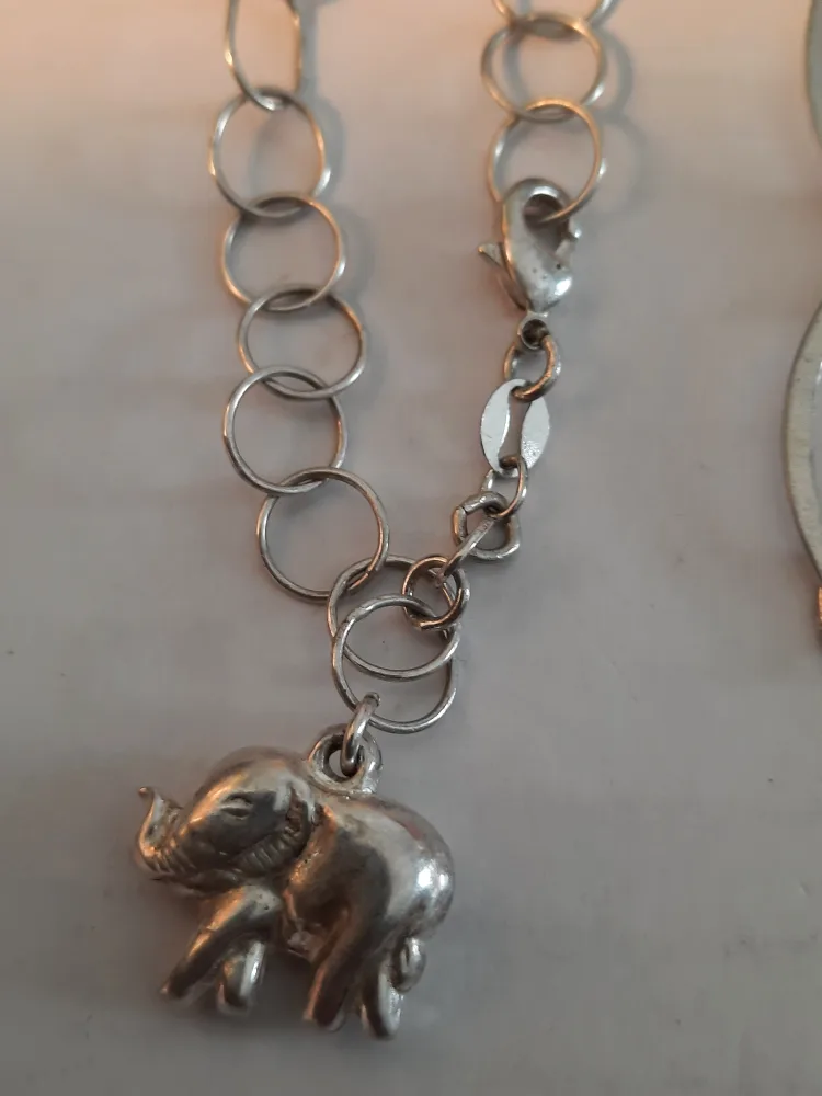 Silver 925 pendant and bracelet set image indicator(6)