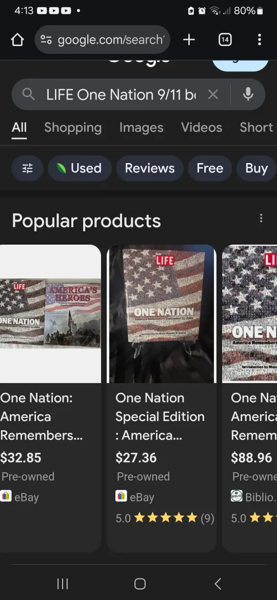 LIFE book:  One Nation - America Remembers September 11, 2001 image indicator(2)