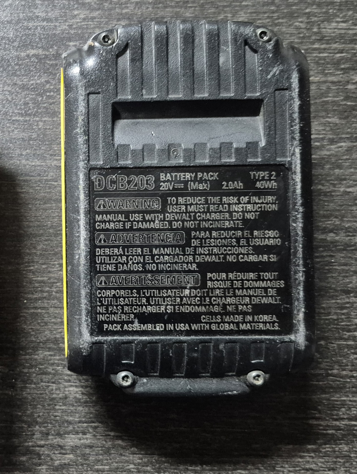 DEWALT Battery Pack 20V DCB207 2AH