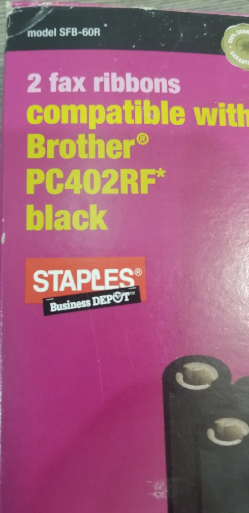 NIB - Two Staples Fax Ribbons Black, Model #SFB-60R image indicator(3)