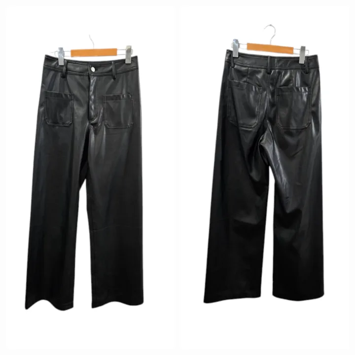Madison the Label Vegan Leather High-Rise Wide-Leg Pants Size S image indicator(6)