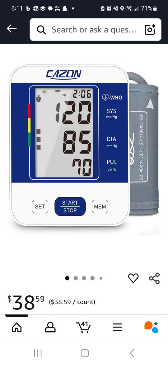 CAZON Electronic Blood Pressure Monitor - photo 2