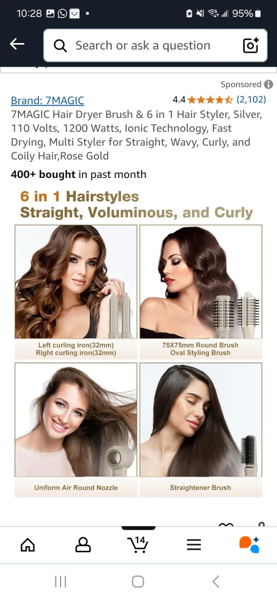 Hair Dryer Brush & 6-in-1 Hair Styler thumbnail
