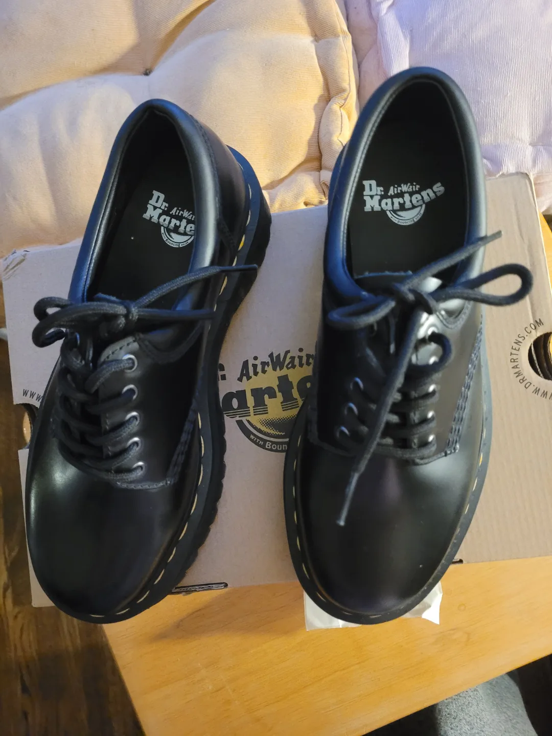 Dr. Martens Black 8053 Quad Leather Platform Shoes BNIB image indicator(5)