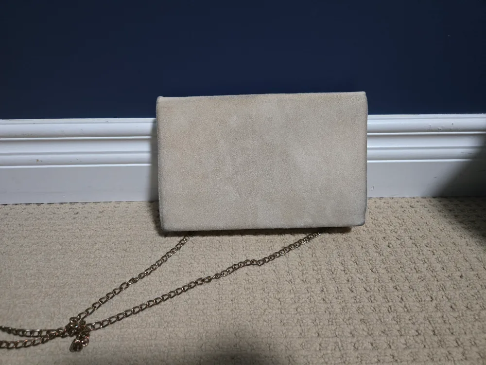 Clutch with Chain Strap - Beige image indicator(2)