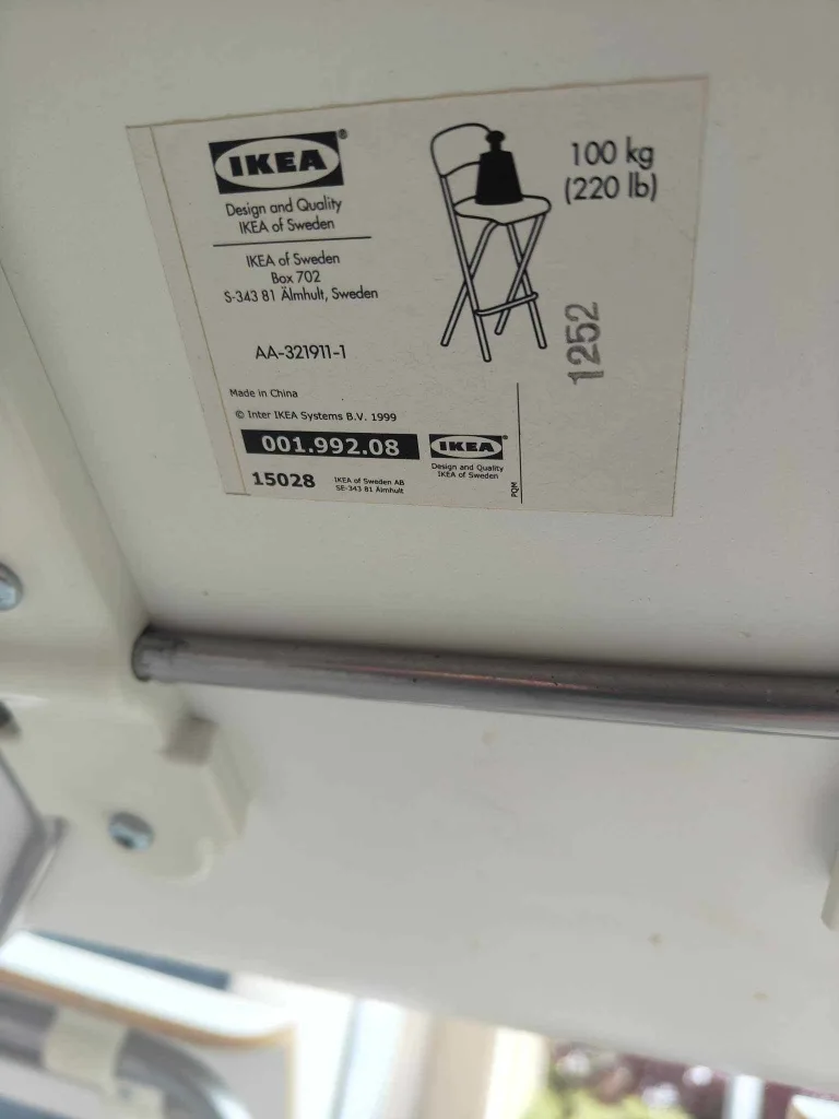 3x IKEA White Folding Chairs or Bar Stools image indicator(9)