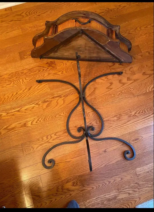 LAST weekend!! Vintage Half-Moon Console Table image indicator(9)