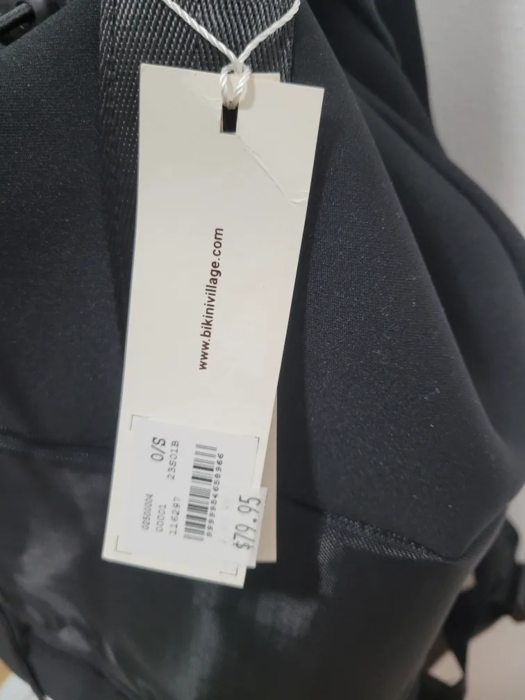 Black Backpack with Mesh Detailing image indicator(10)