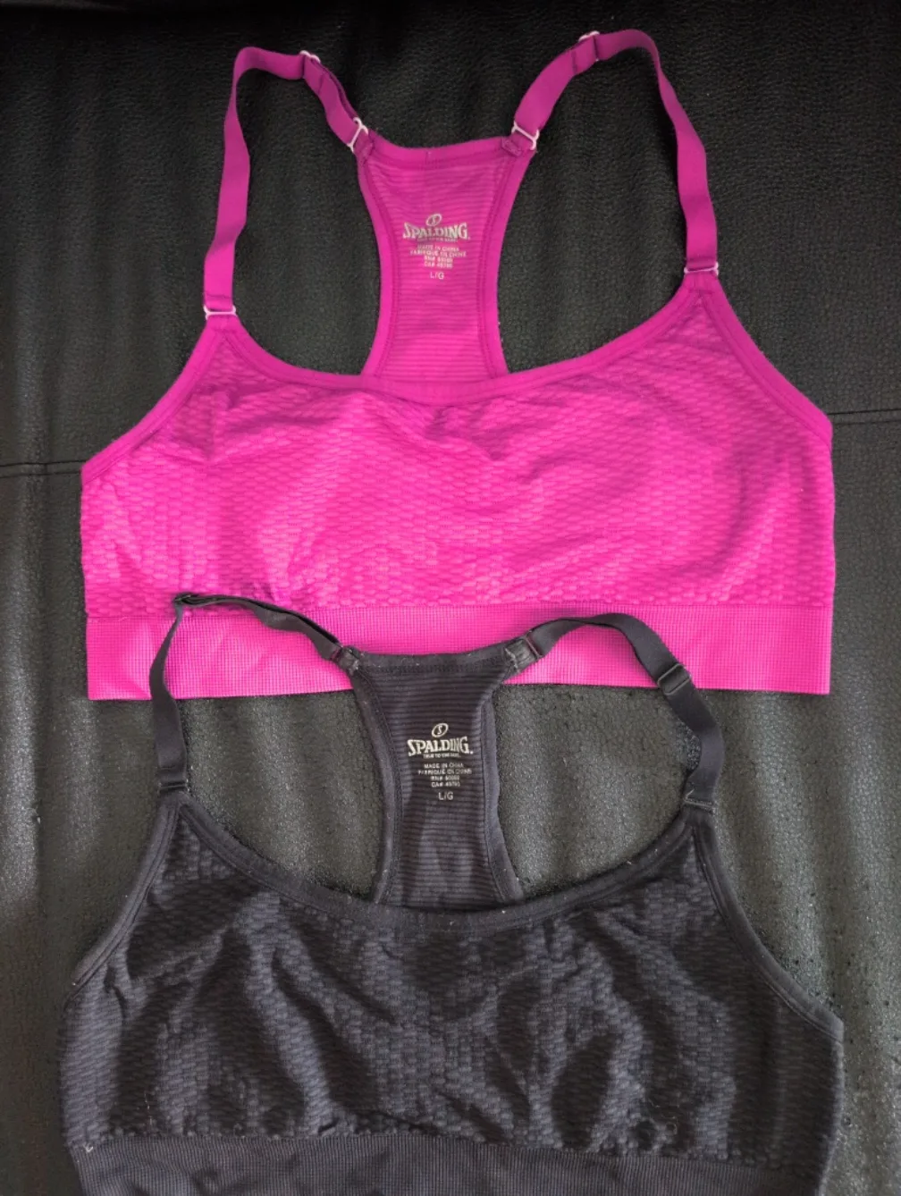 Spalding Athletic Sports Bras - L/G 💚🥕 thumbnail