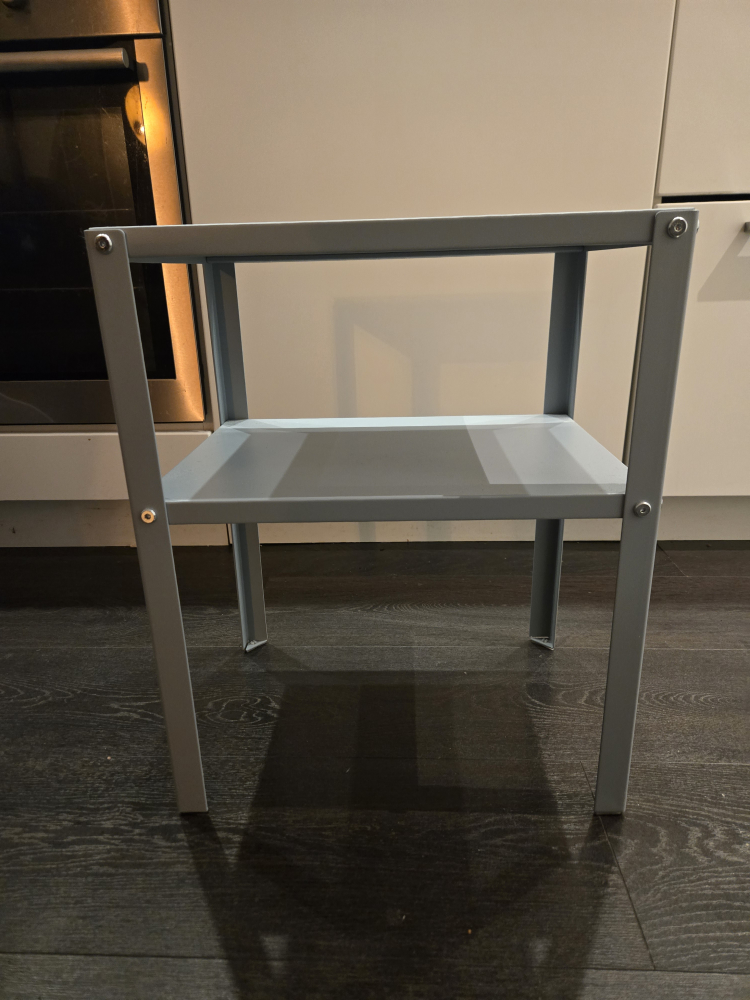 Metal Side Table with Shelf - photo 2