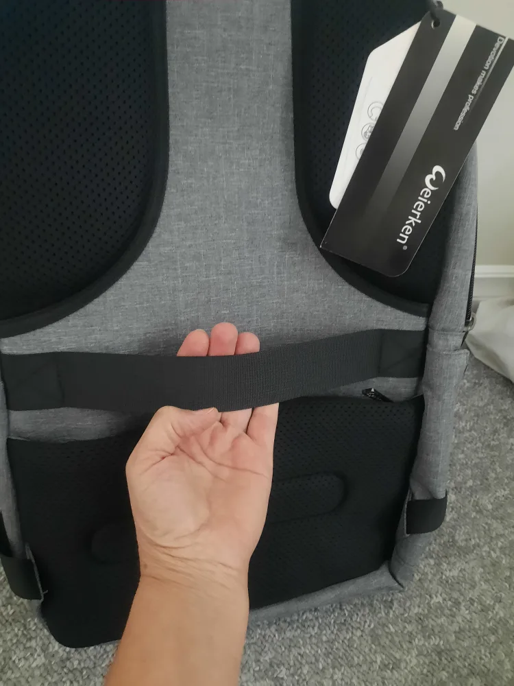 Grey Backpack with lots of space and pocket image indicator(3)