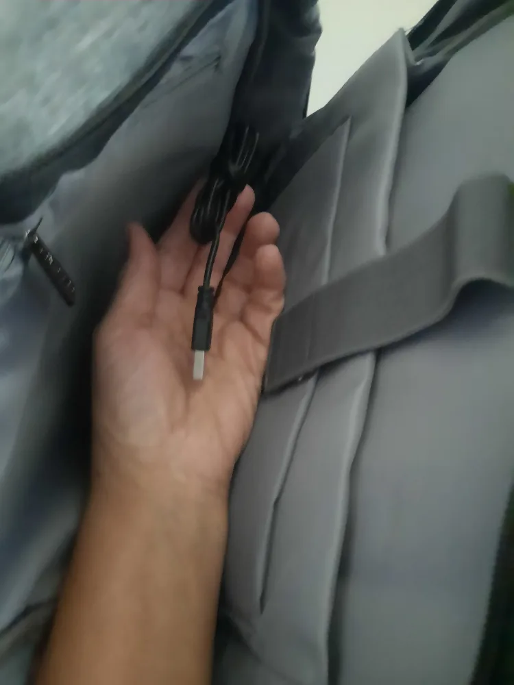 Grey Backpack with lots of space and pocket image indicator(6)