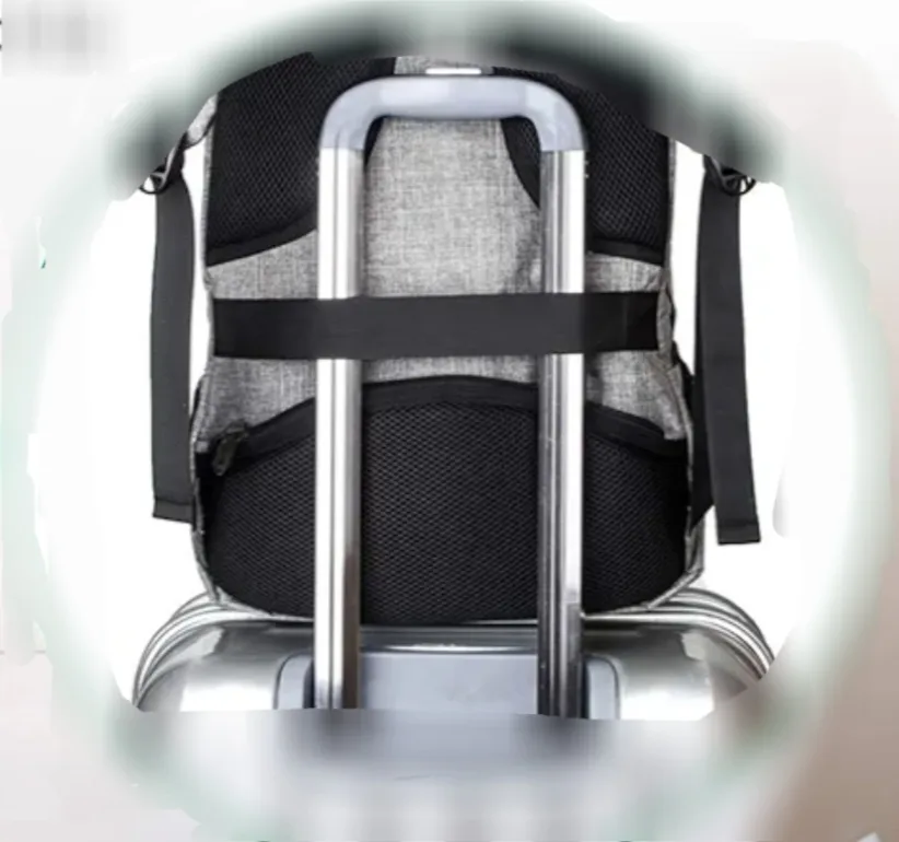 Grey Backpack with lots of space and pocket image indicator(7)