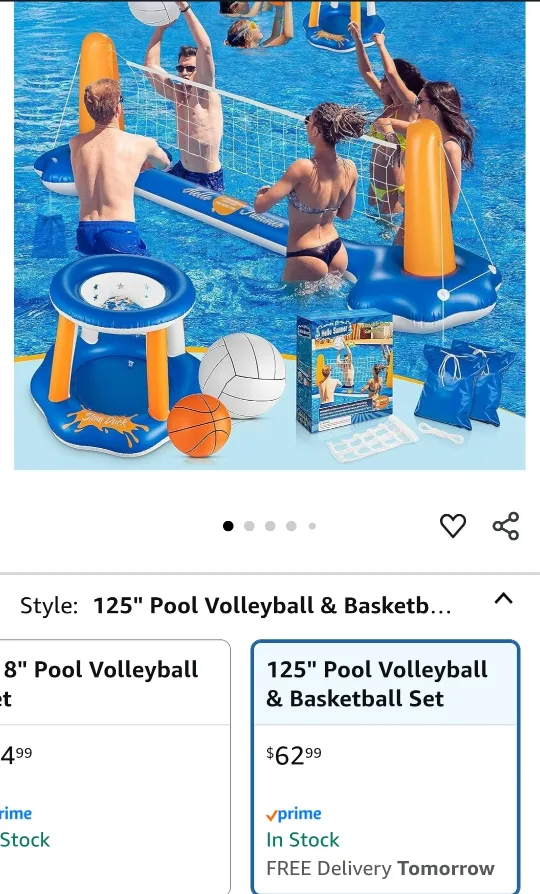 Intex 125" Pool Volleyball & Basketball Set image indicator(5)