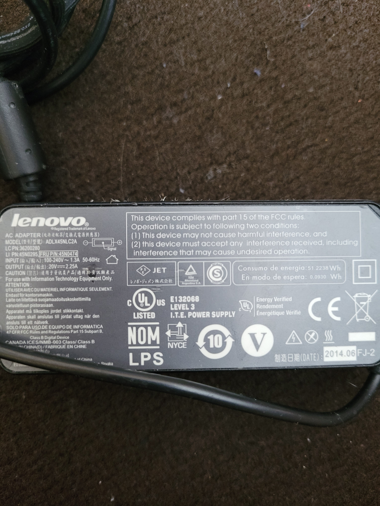 Lenovo Laptop Charger