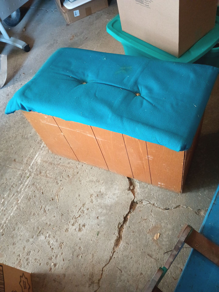 Wooden Storage Chest with Padded Lid