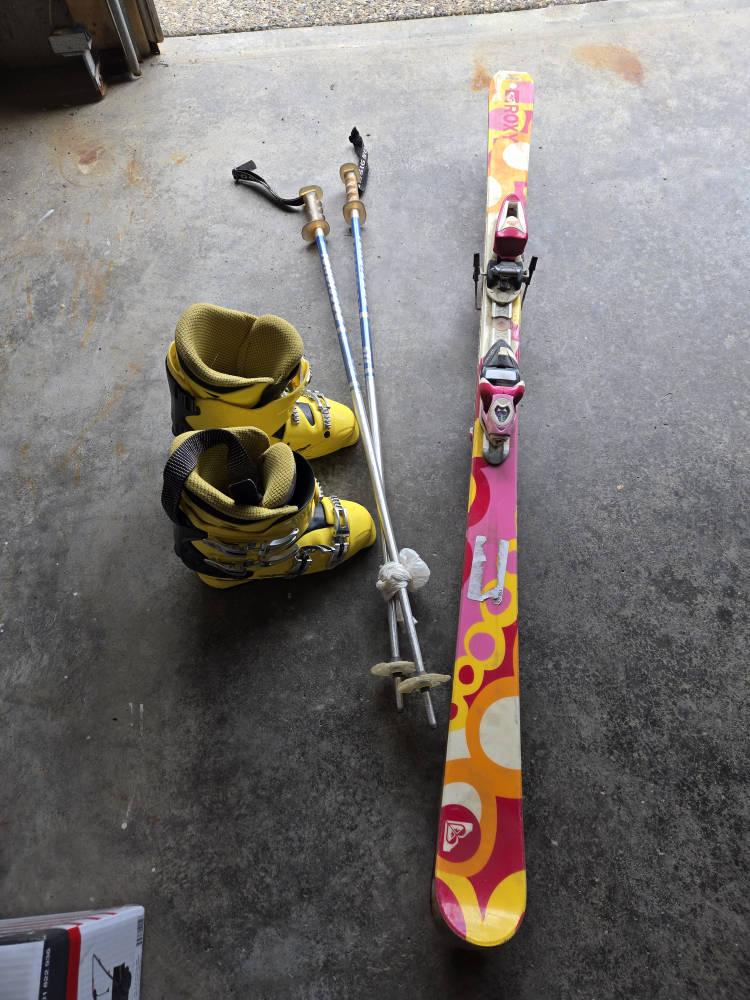 Roxy Skis, Dalbello Boots, Ski Poles Set