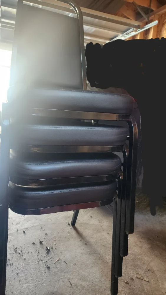 Black Stacking Chairs - Set of 4 thumbnail
