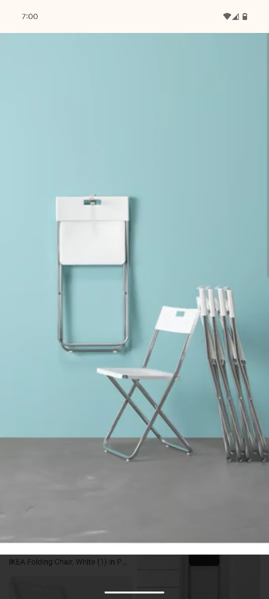 IKEA Folding Chair - White thumbnail