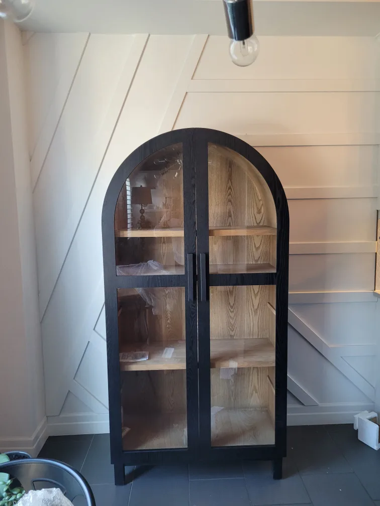 New Black arch Display Cabinet thumbnail