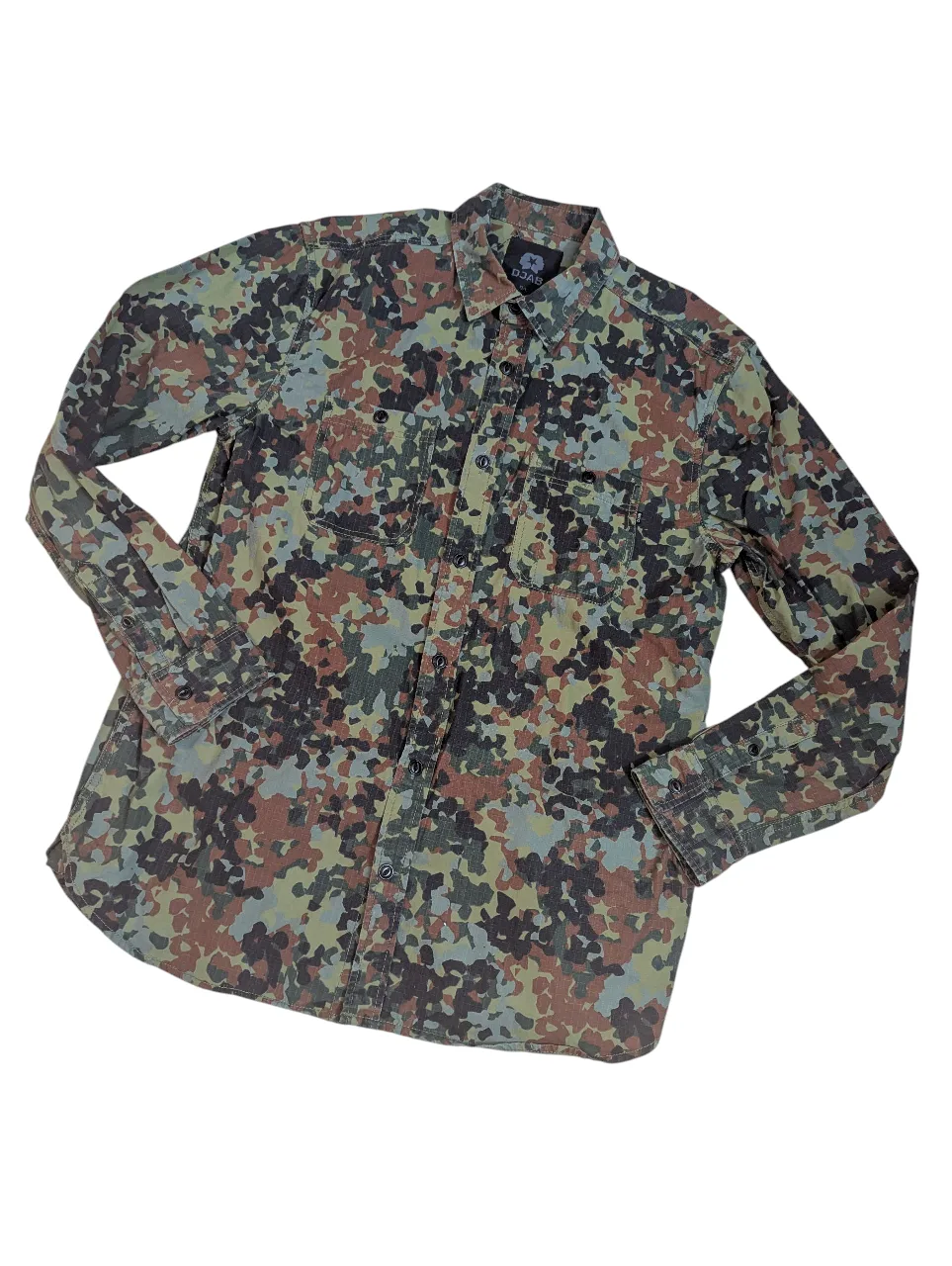 LIKE NEW mens LARGE DJAB camouflage camo long sleeve shirt thumbnail