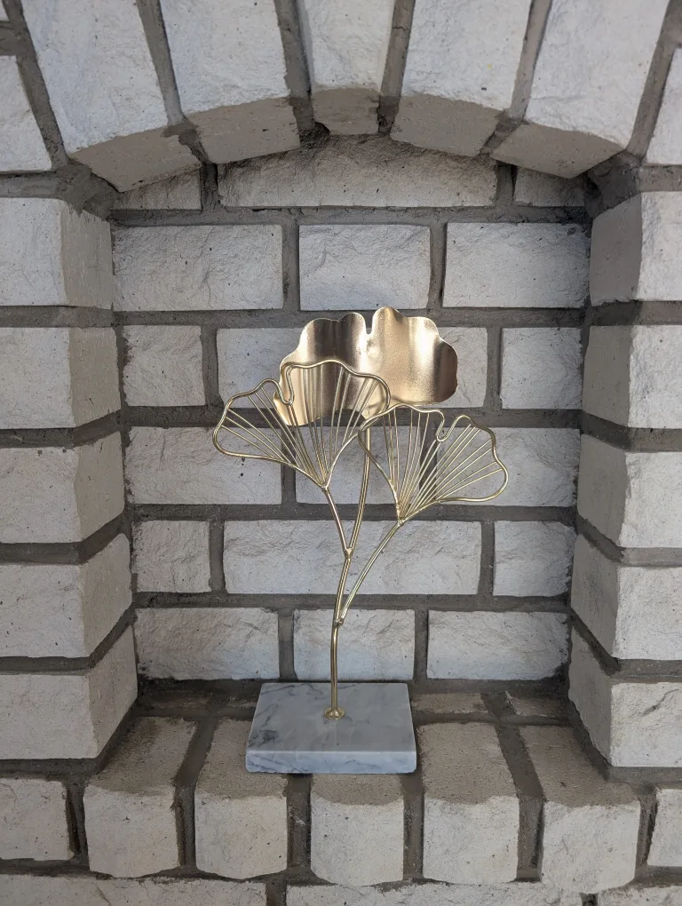 Gold Ginkgo Leaf Sculpture thumbnail