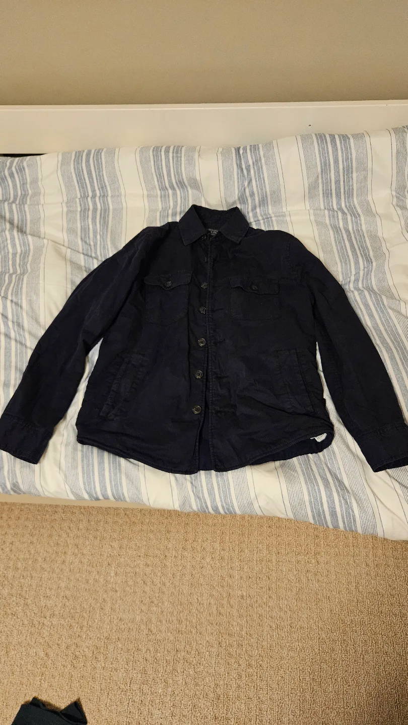 Abercrombie & Fitch Navy Shirt Jacket XS thumbnail