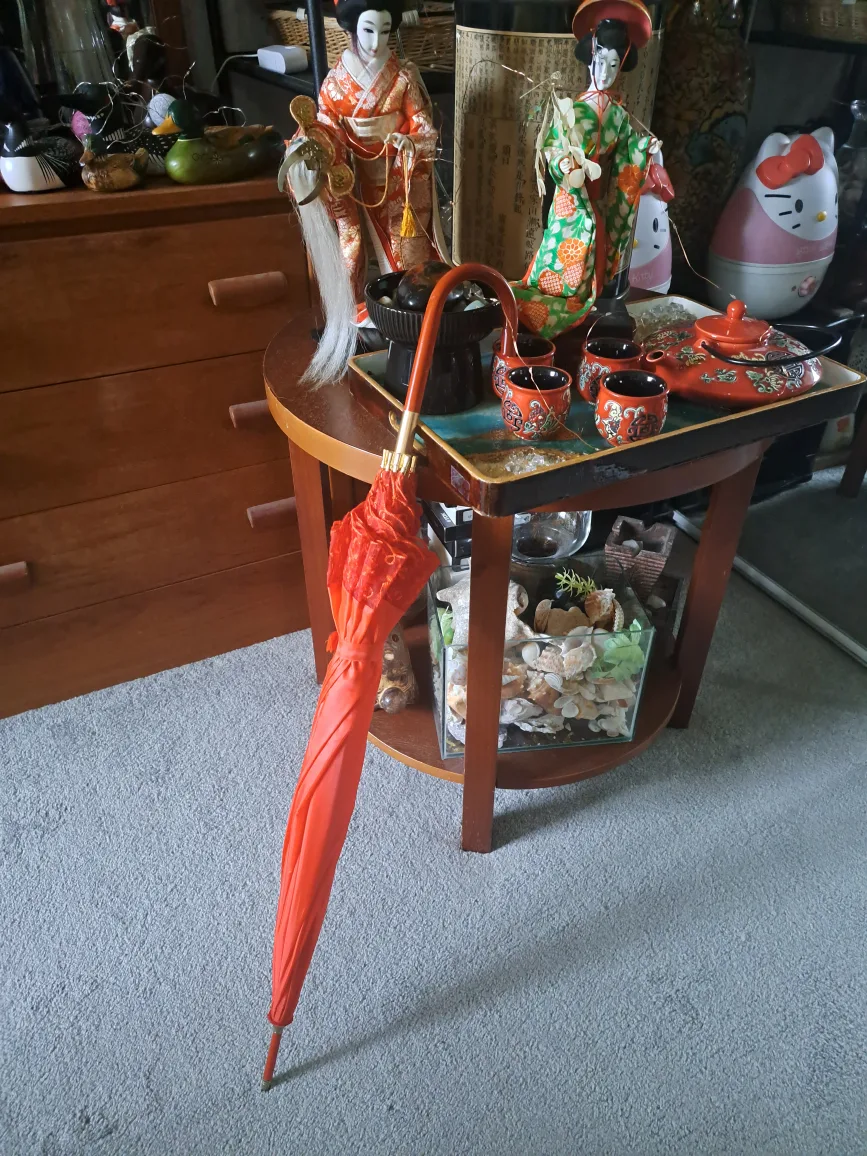 Sunshade Umbrella with Lace Trim image indicator(3)