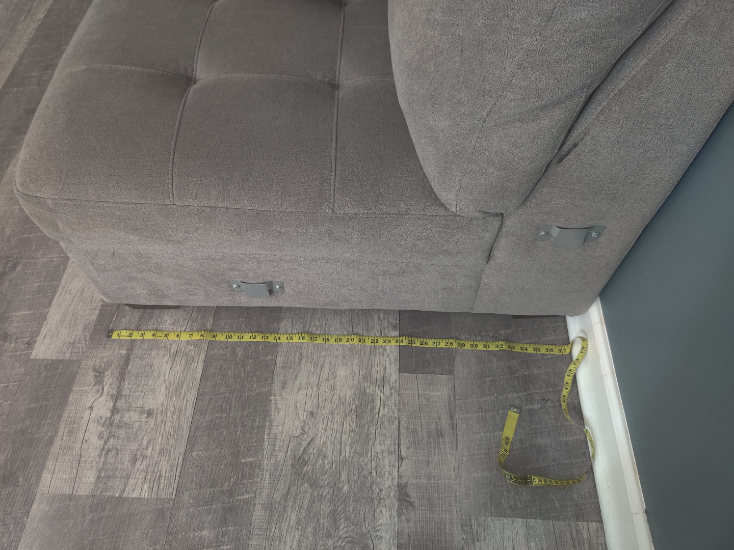 Gray Sectional Sofa with Ottoman - photo 4