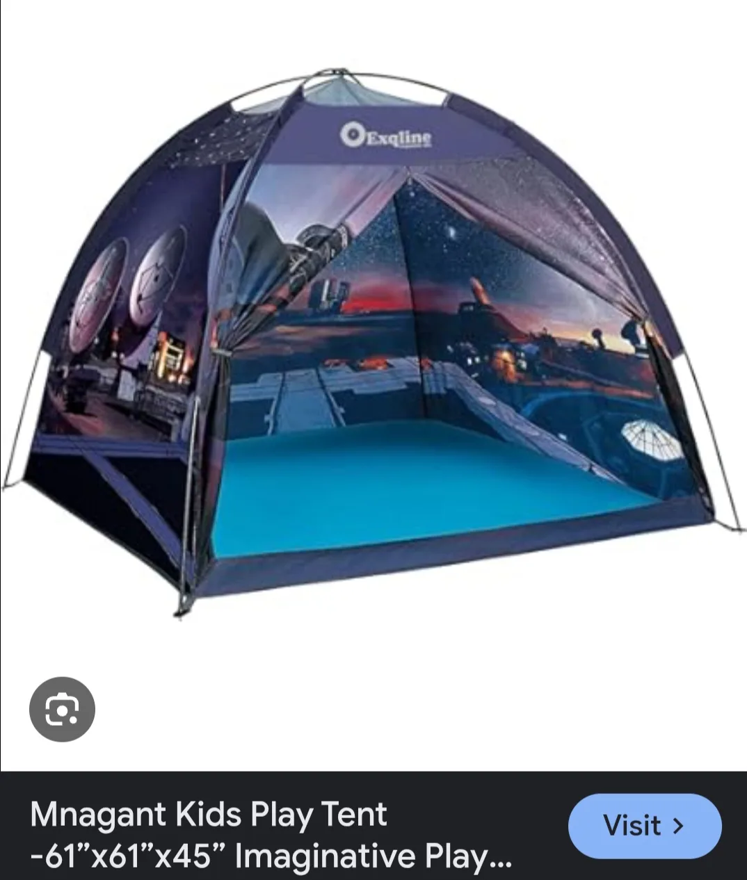 Exqline Kids Play Tent - 61"x61"x45" thumbnail