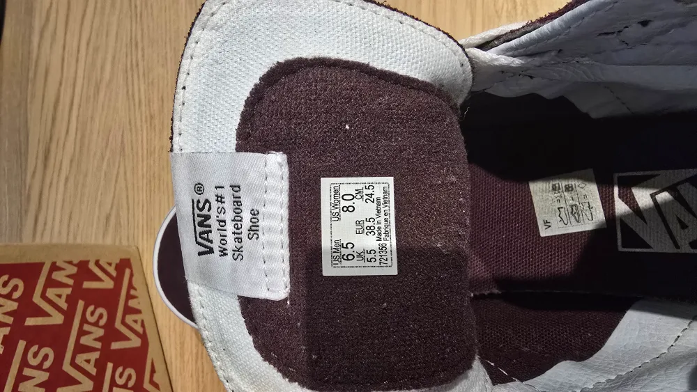 Vans Sk8-Hi Slim Iron Brown/True White Shoes - Size 8 image indicator(4)